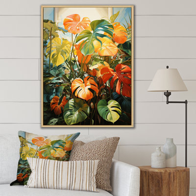 " Orange Green Tropical Foliage III "