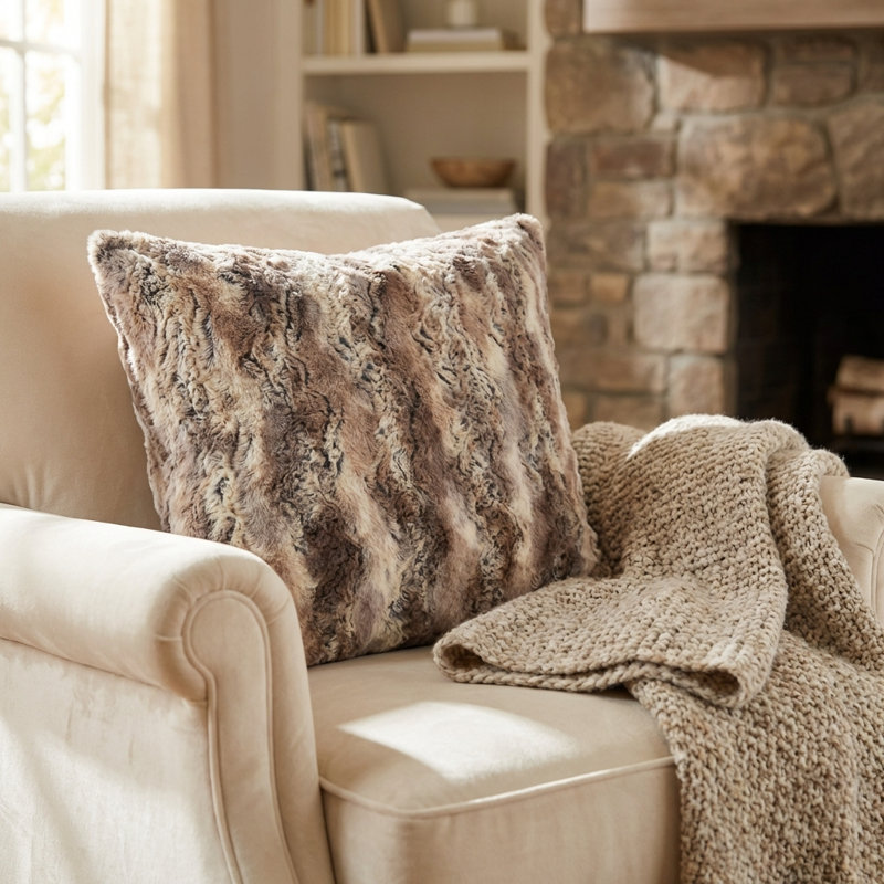 Elegant Brandy Fox Pillow Cover & Insert, 20" x 36", Lumbar Pillow