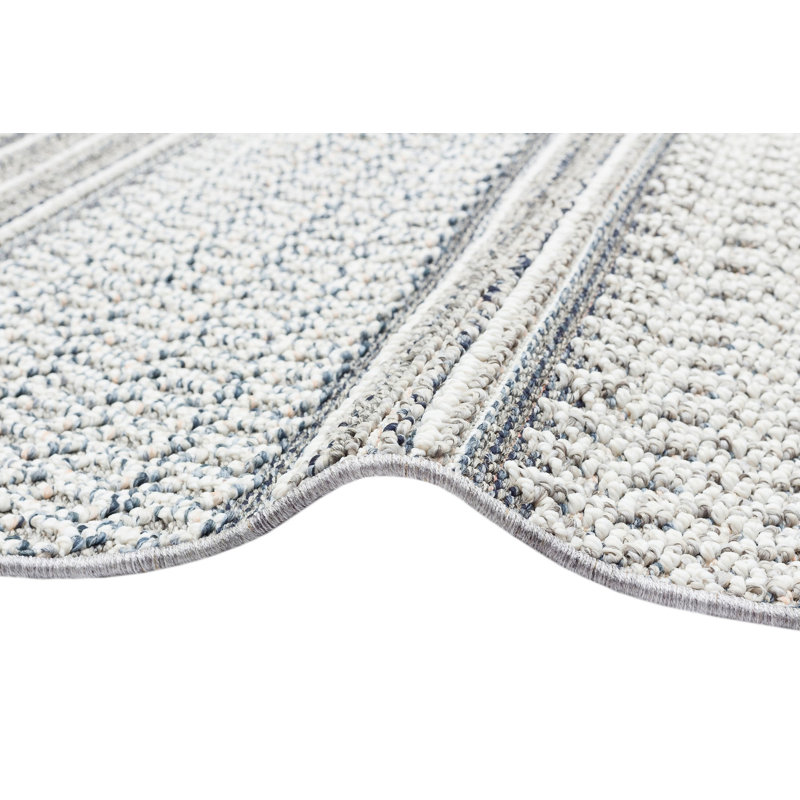 Stylish Machine-Woven Carpet, 6.6 x 9.5 ft, Grey & Light Grey | 45% Polypropylene / 55% Polyester, 2.0 lbs/sq ft | Flat Weave, 0.4 in Pile Height | Easy to Clean with Vacuum & Spot Remover, Perfect for Living Room & Bedroom