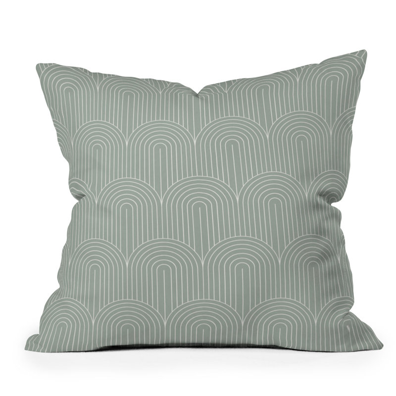 Coussin décoratif géométrique intérieur / extérieur réversible, H 16 po x l 16 po