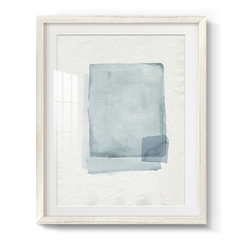 Lentille aquarelle II - impression encadrée, H 28,5 po x l 20,5 po, Blanc