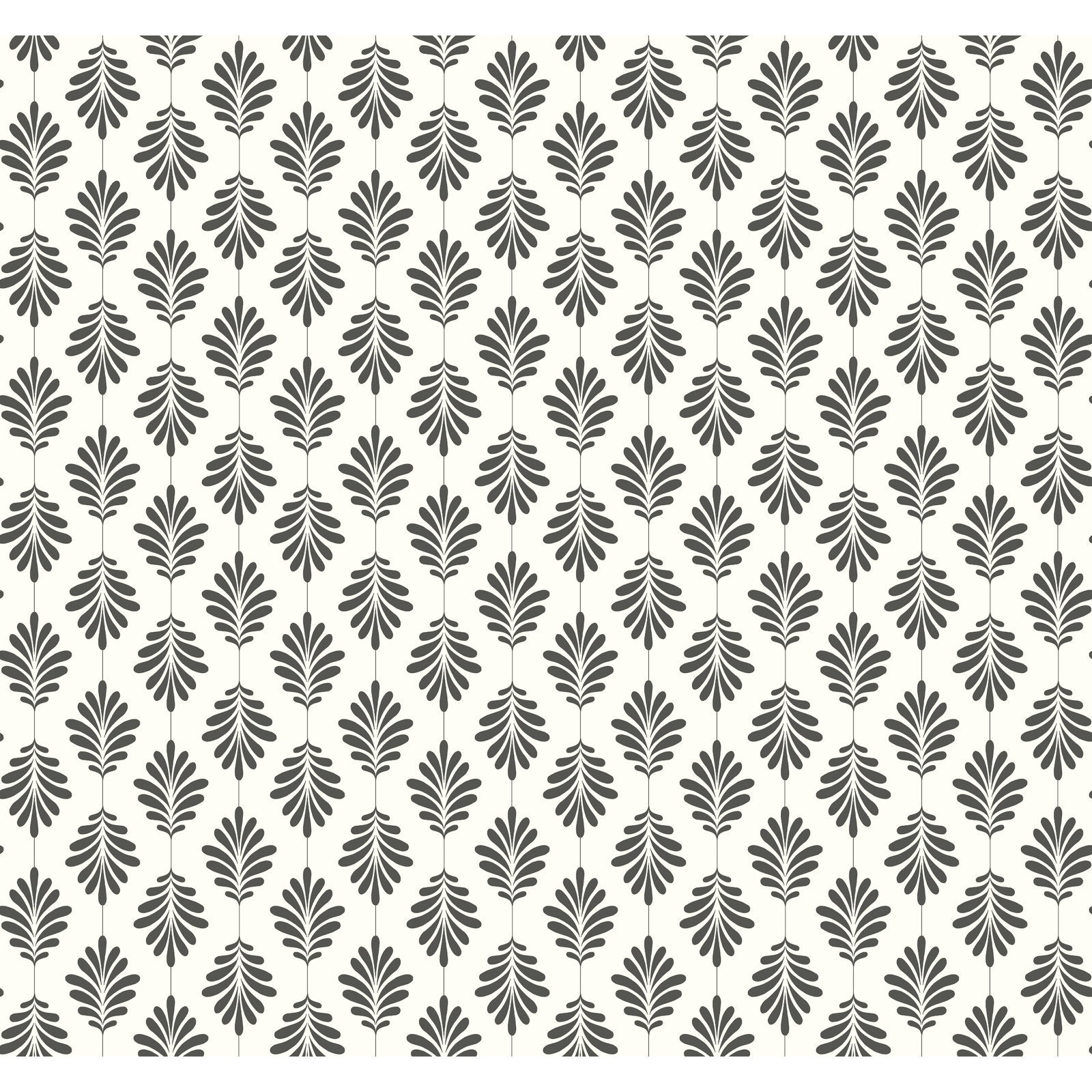 Saskia Modern Floral Wallpaper, Black/White