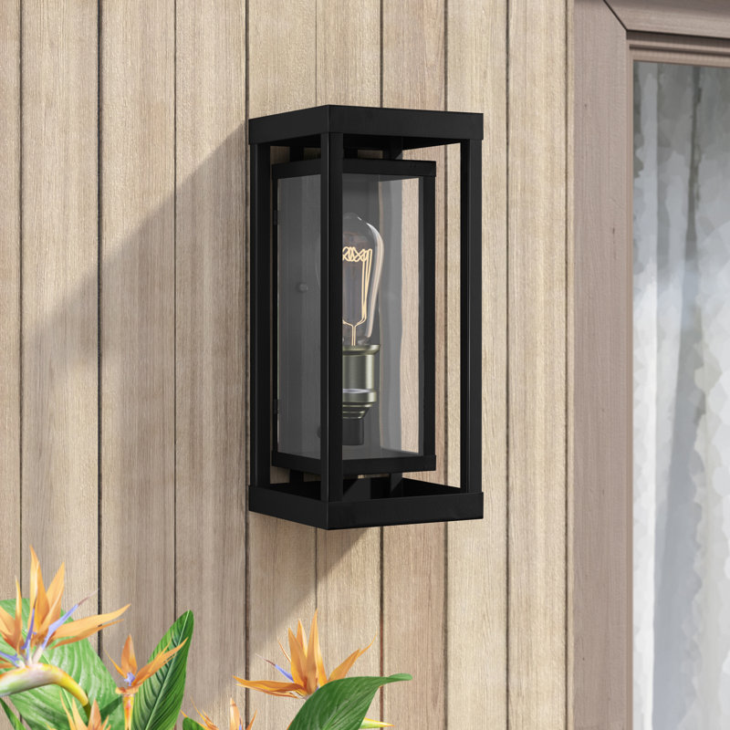 Plafonnier encastré d'extérieur 1 lumière Ignacio, Noir, H 11 po x l 4,5 po x P 6 po
