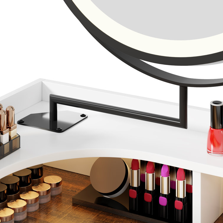 Machalik Corner Makeup Vanity With Mirror