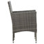  Ensemble de salle à manger en bois d'acacia massif gris, rotin PE standard durable