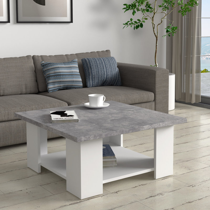 Downer Four Leg Coffee Table with Storage, 31cm H x 67cm W x 67cm D