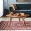 Walnut Solid Wood Round Novelty Coffee Table-109670435