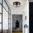 Alixandra 2-Light Flush Mount Glass Ceiling Light with Metal Frame-1621395360-1621395375