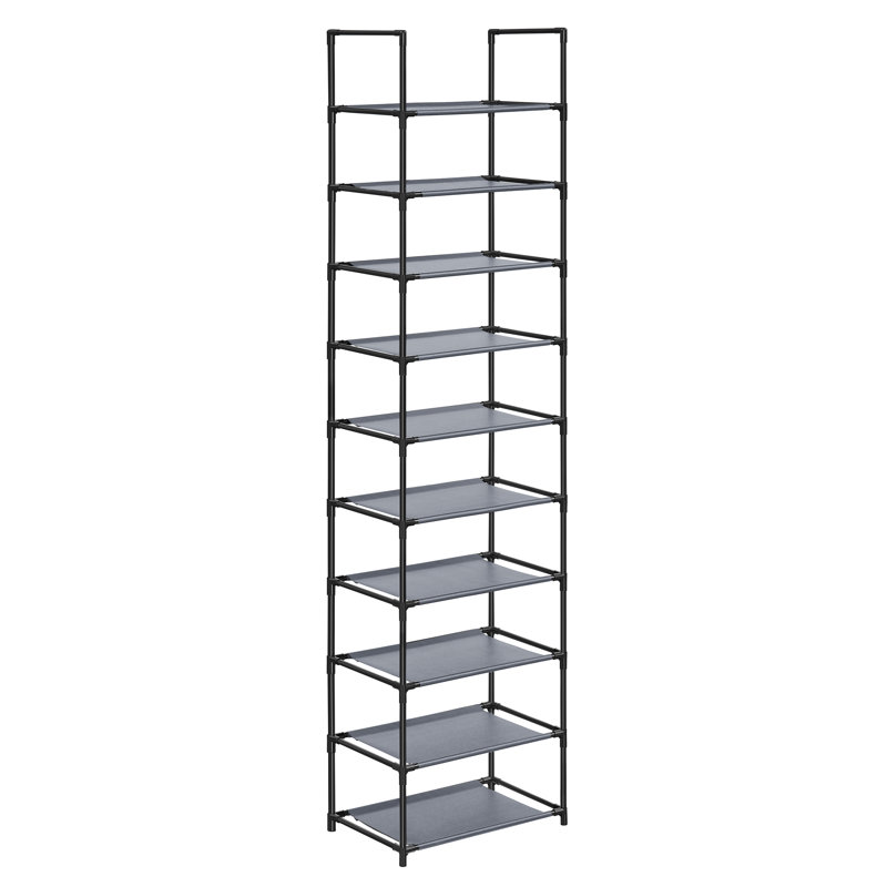 Shoe Rack, Black/Blue, 173cm H x 45cm W x 28cm D