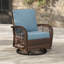 Chaise longue d'extérieur pivotante en osier toutes saisons, coussins inclus (ensemble de 2)