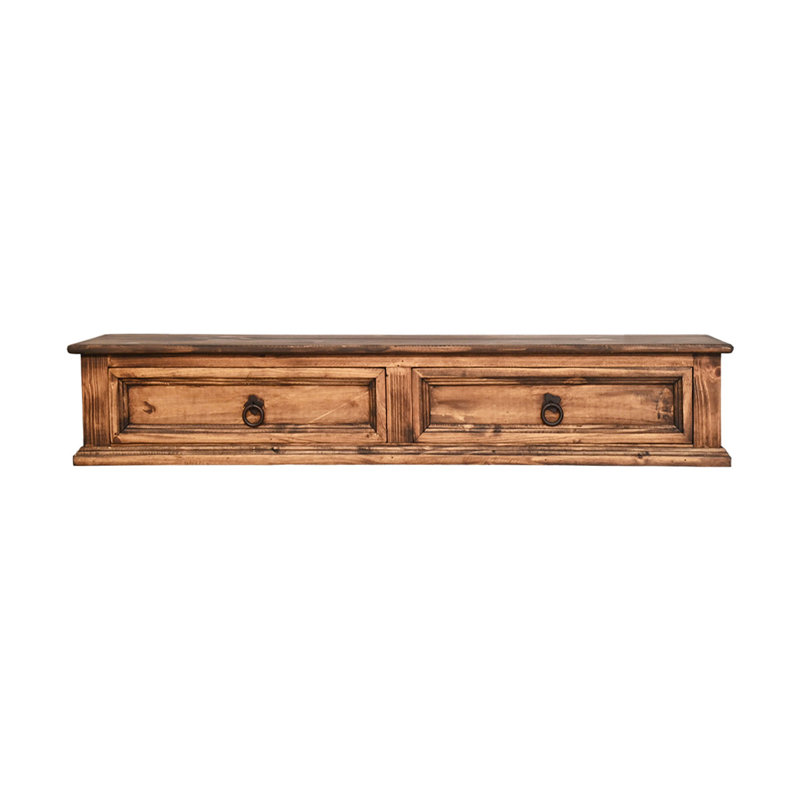 Organisateur de dessus de commode à deux tiroirs en bois massif