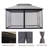 StarEcho 13 Ft. W x 10 Ft. D Steel Patio Gazebo with Netting (Tool free quick assembly)-61292557
