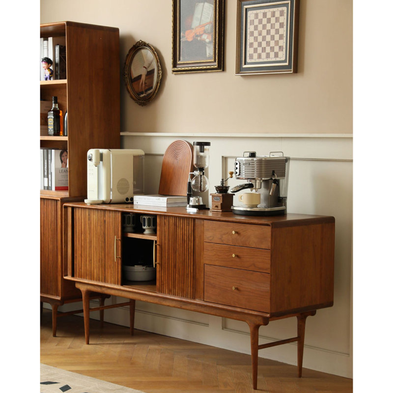 Table de buffet avec porte à volets roulants