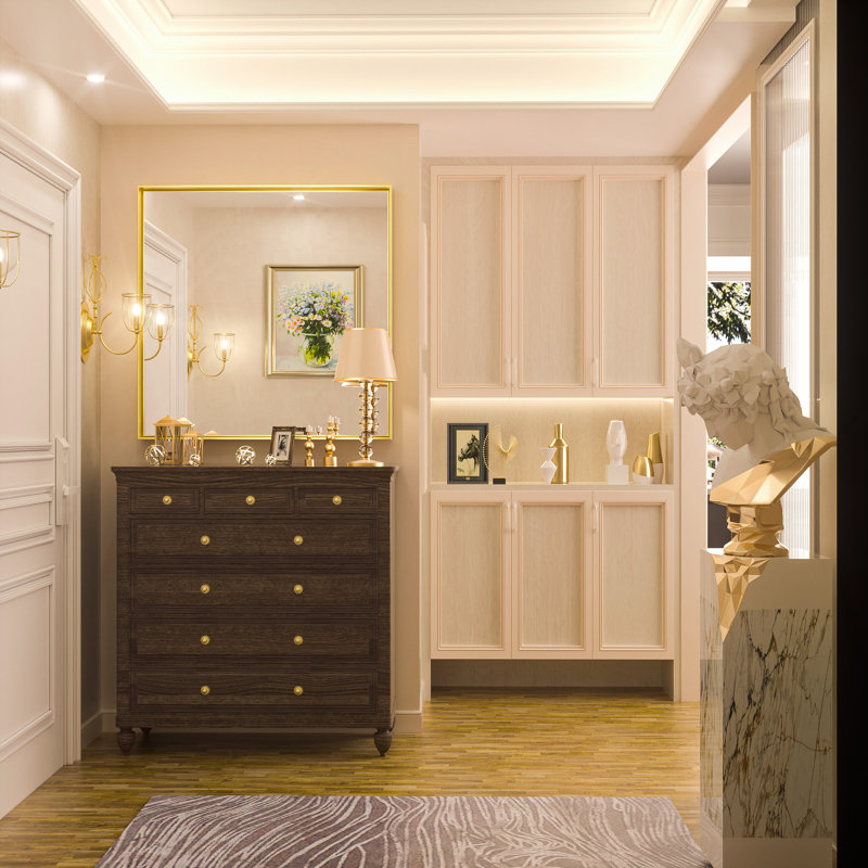 Stemn Framed Bathroom Vanity Mirror Accent Mirror, Gold, 36" x 36"