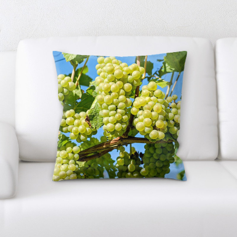 Coussin décoratif raisins