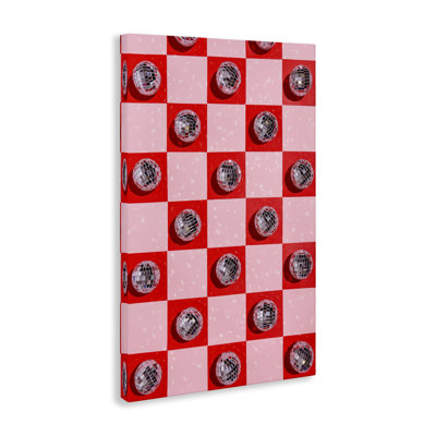 Toile à carreaux à motif de boules disco par Lish Creative