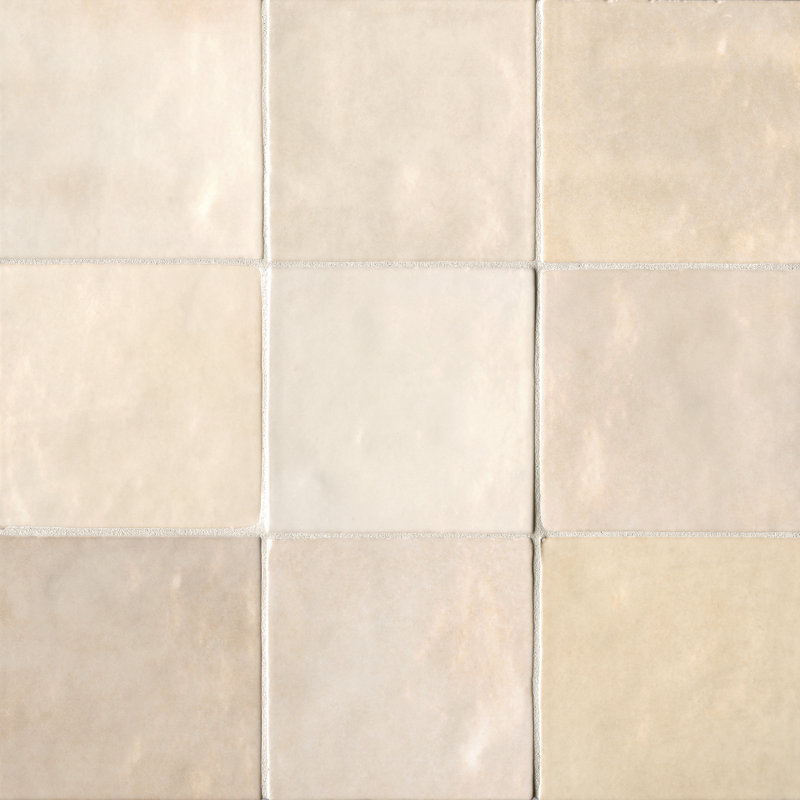 Cloe 5" x 5" Ceramic Tile, Creme