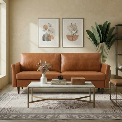Bobur 80.3'' Faux Leather Sofa