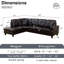 Canapé modulaire en cuir 2 pièces Bawan-2074801190-2074801187