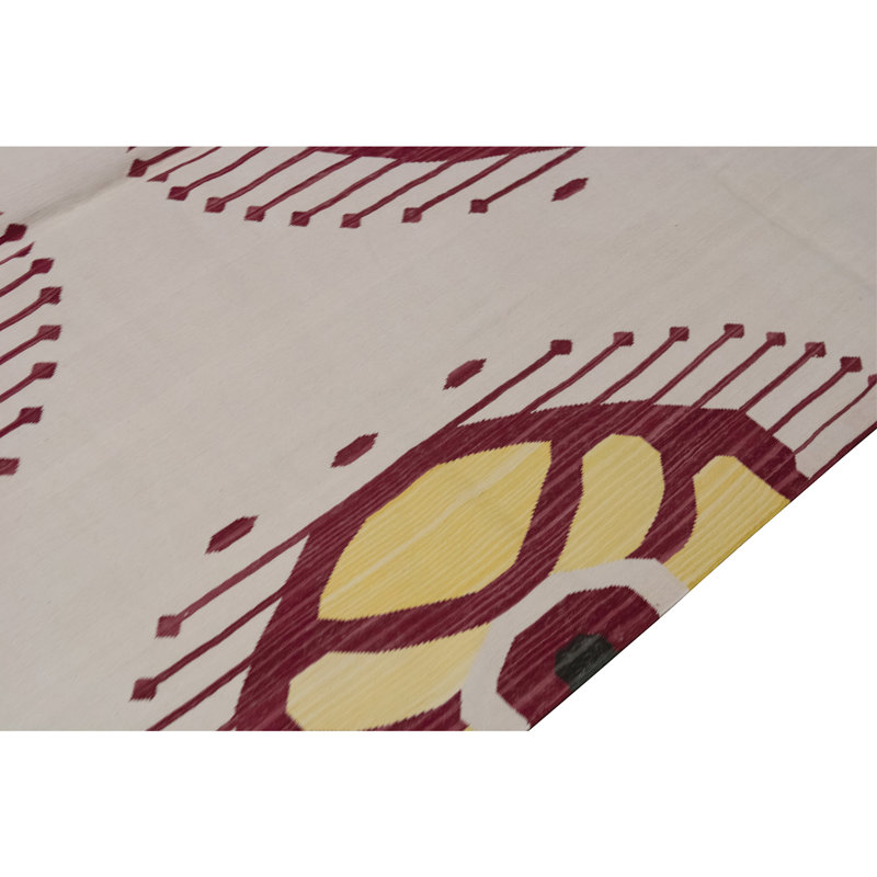 Flatweave Wool Ikat Area Rug