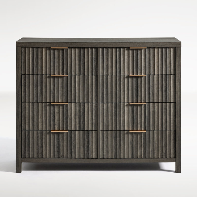 118cm W 8 - Drawer Chest of Drawers, Midnight Oak