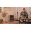 HOMCOM 39 cm W Grey Electric Stove