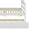 Lit superposé simple au-dessus d'un lit double en bois avec lit gigogne-1871237950