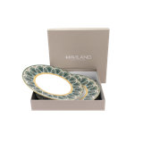 Set Of 2 Large Dinner Plates Reves Du Nil Gold