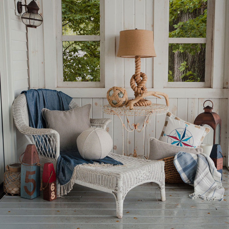 Coussin décoratif Downwind, Crème, crème