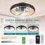 Ventilateur de plafond à DEL de 20 po - Température de couleur à intensité variable et réglable, application et télécommande, ventilateur de plafond intelligent moderne pour le salon, la chambre à coucher et la salle à manger (silencieux / 6 vitesses / réversible / moteur à courant continu)