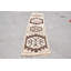 Tapis de style turc beige Vintage Herki pour décoration bohémienne et tapis d'escalier