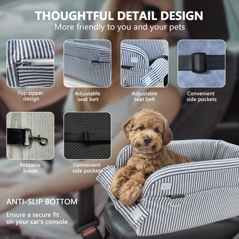 Center Console Dog Car Seat, Puppy Pet Car Booster Seats For Middle