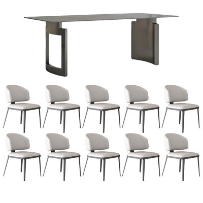 High-end design modern dining table and chair