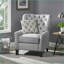 Fauteuil inclinable inclinable moderne en tissu gris clair | Gris clair | Tissu