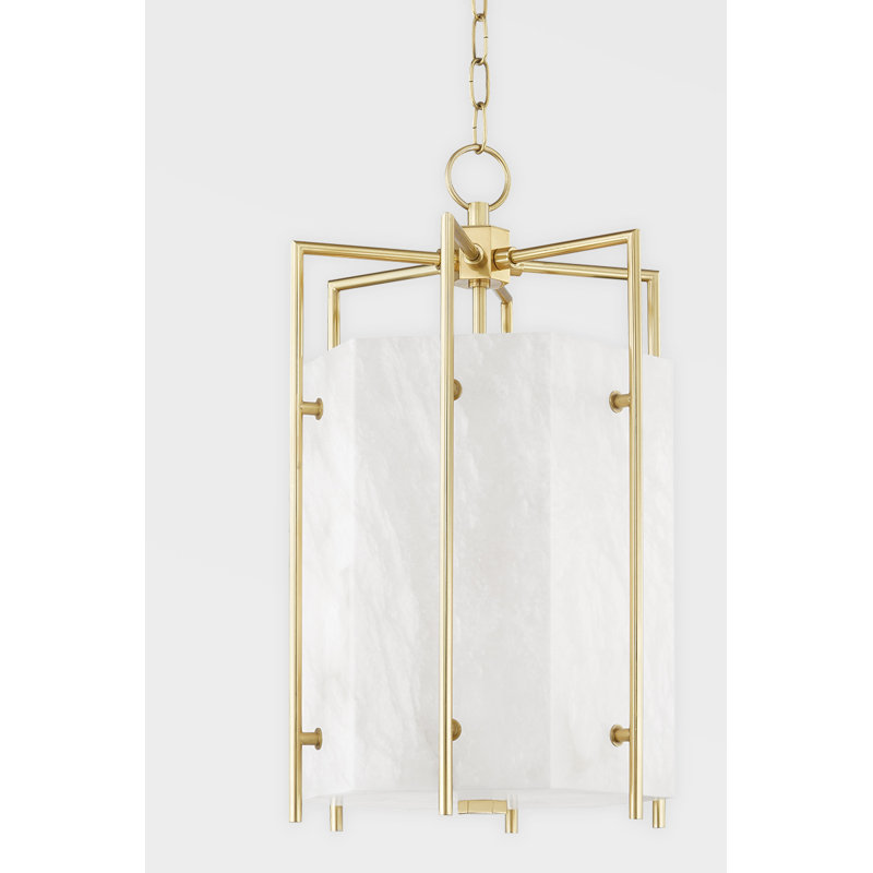 Flatbush - 6 Light Large Pendant - Aged Brass Finish, Aged Brass