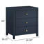 Table de chevet 3 tiroirs - Bleu minuit-63762912