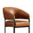 26" Counter Height Bar Stools,Camel PU Leather Black Metal Base-1655200451-1655200450