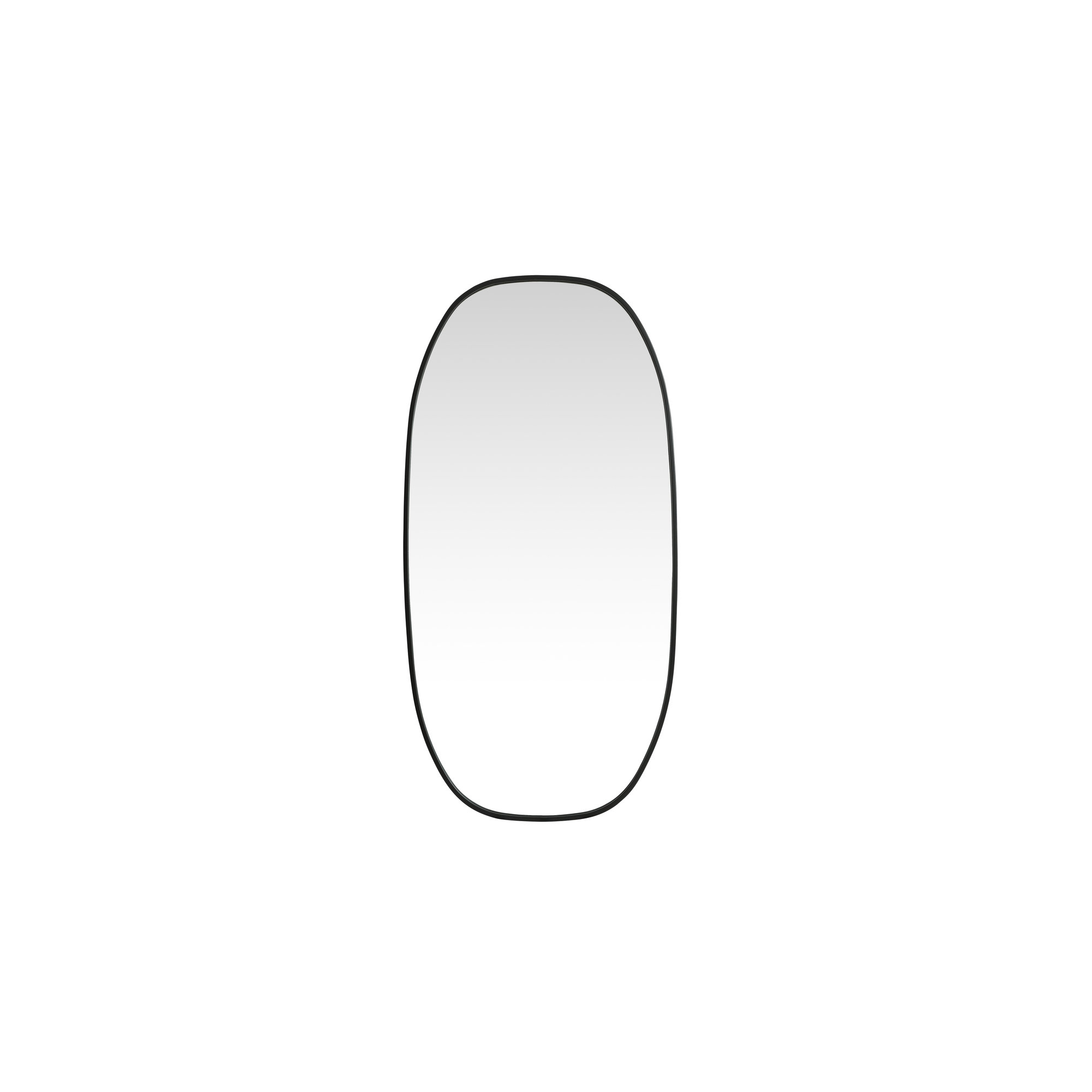 Bertin Metal Oval Wall Mirror, Black, 48"  x 24" 