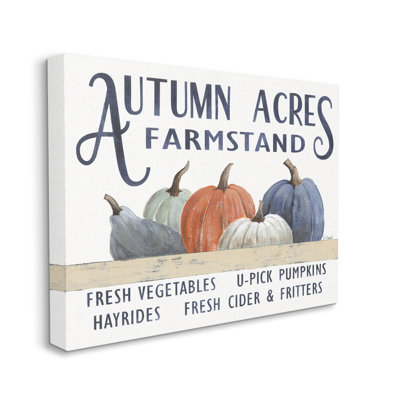 " Autumn Acres Farmstand Fall Signage "