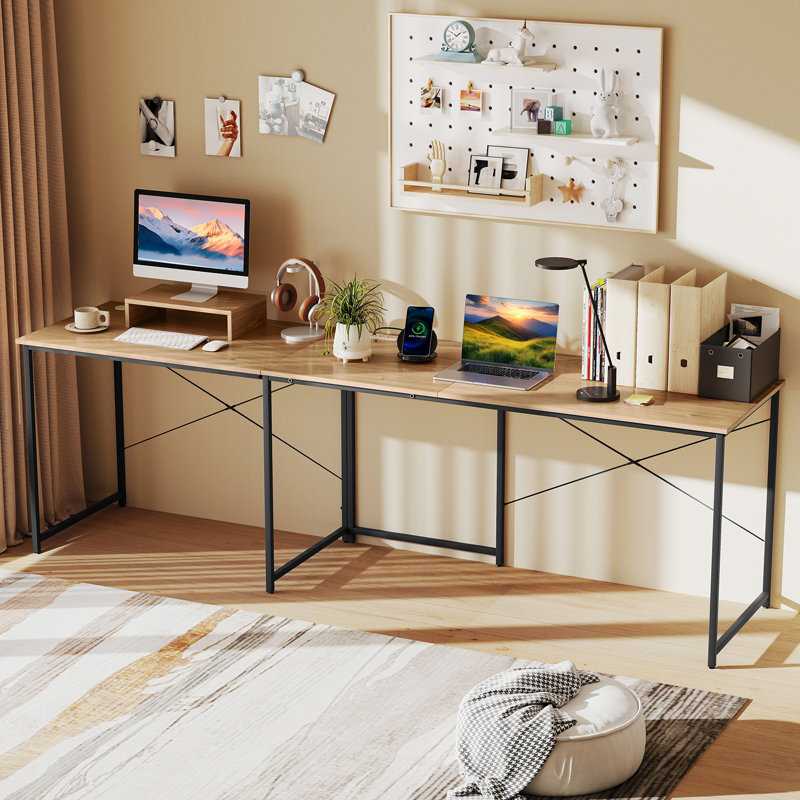 Moorhouse Metal Base Writing Desk, Oak/Black