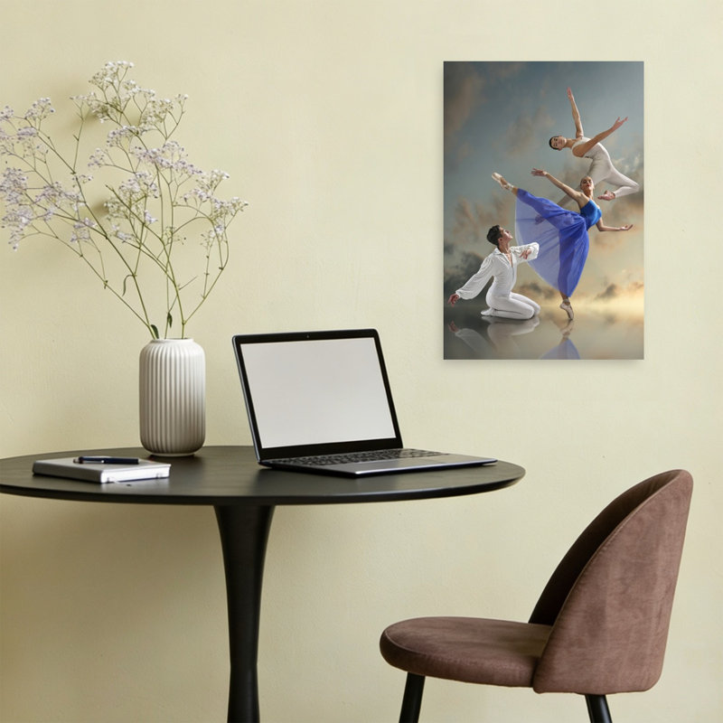 «Ethereal Ballet Dance Contemporary Dramatic Elegant Landscape Nature», reproduction d'art murale, H 24 po x l 16 po