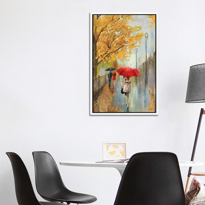 Across The Avenue by Allison Pearce - Painting on Canvas, 101.6 cm H x 66.04 cm W, White Framed Canvas