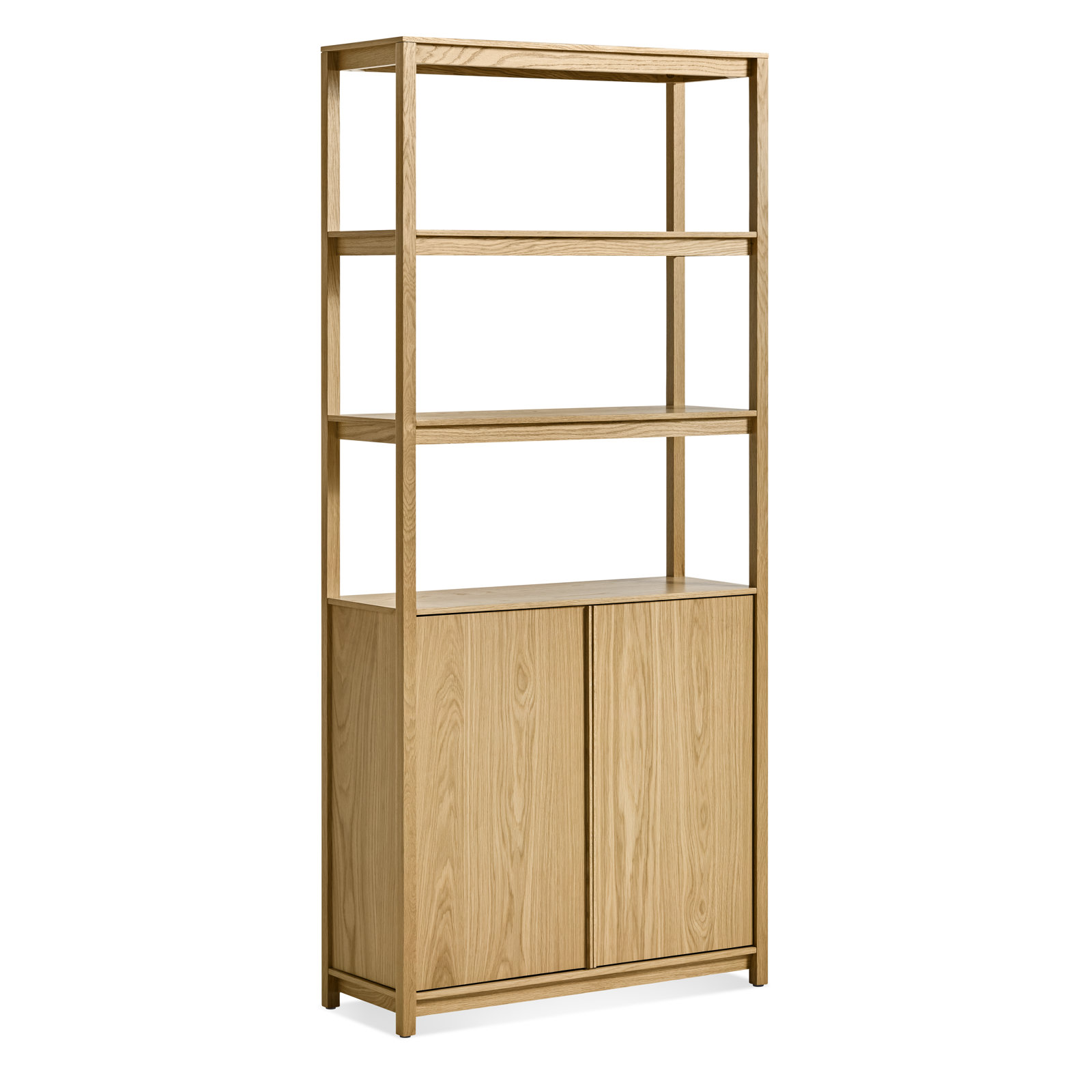 Open Plan 35 " Bookcase, White Oak