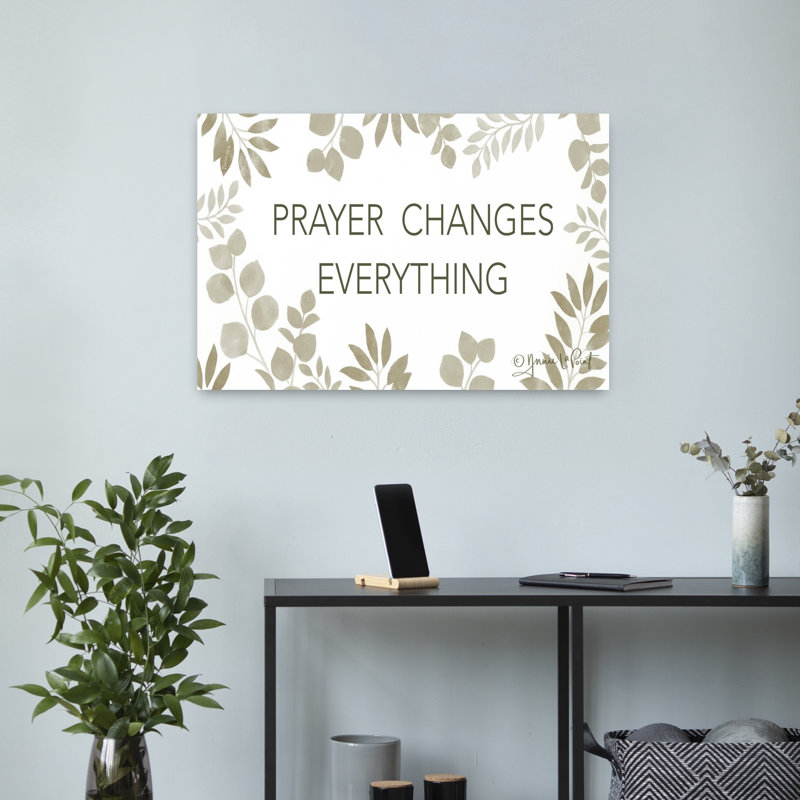 Prayer Changes Everything Abstract Contemporary Art, 16" H x 24" W