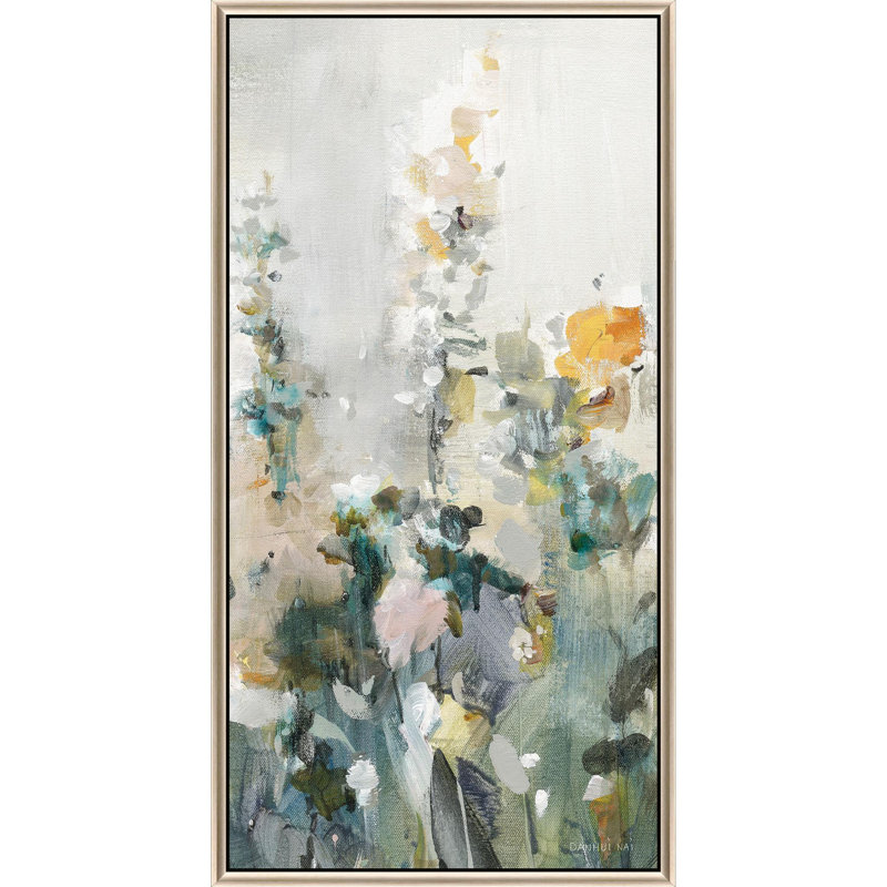 Rustic Garden I Silver Floater Frame Print Wall Art