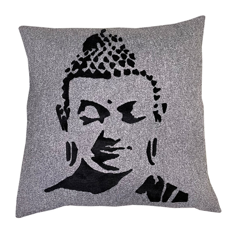Ohsman Abstract Gray Sqaure Cushion