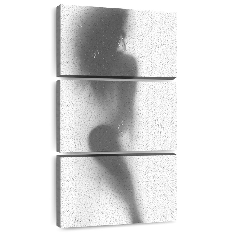 Femme sous la douche II, H 27 po x l 12 po