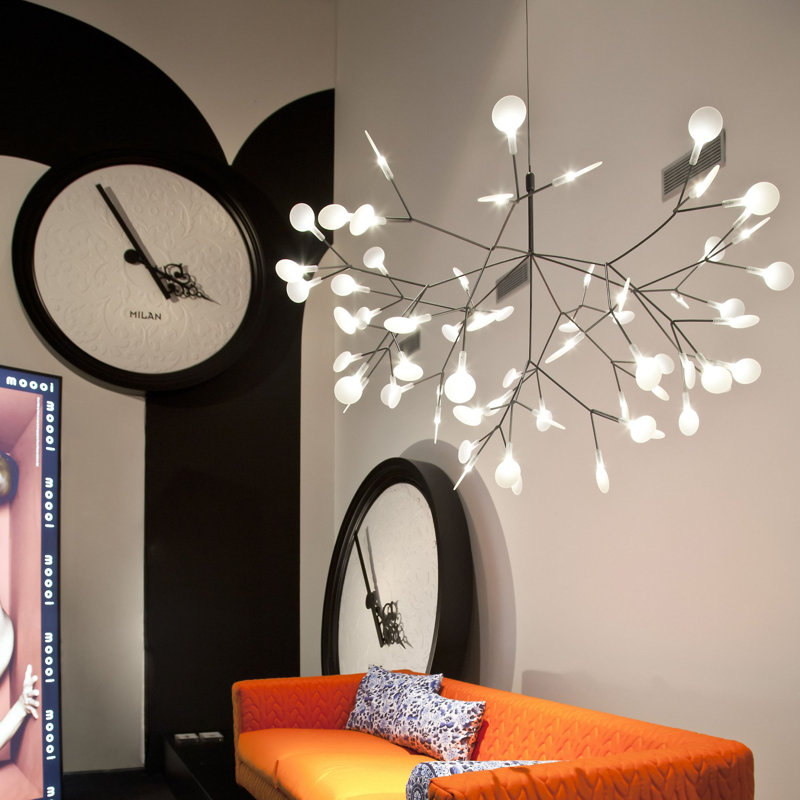 Heracleum III LED Chandelier, Copper, 25.6" H x 38.6" W x 38.6" D, 157.5"