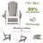 Outdoor Adirondack Chair Set Weather-Resistant HDPE Foldable Patio Chair Fire Pit Chair with Cup Holder-523273417