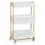 Utility Trolley with Wheels and Drawer, Stylist Rolling Storage Cart-108806122